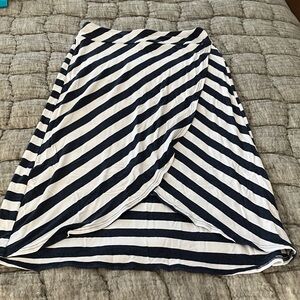 Athleta swim cover up Striped Gray and White Women's Skirt